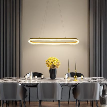 Lustre LED sur câble LED/45W/230V doré
