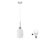 Lustre LED suspendu sur câble HARMA 1xE27/60W/230V Ø 14 cm chrome mat/blanc