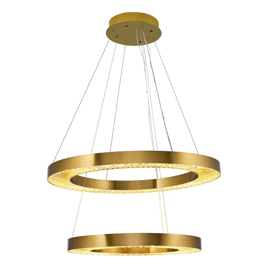 Lustre LED suspendu sur câble JESI, 140 W, 230 V, 3000 K, Ø 100 cm, bronze