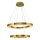 Lustre LED suspendu sur câble JESI, 140 W, 230 V, 3000 K, Ø 100 cm, bronze