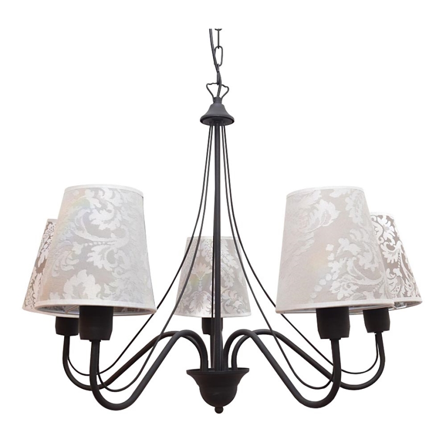Lustre MALBO II 5xE27/15W/230V noir