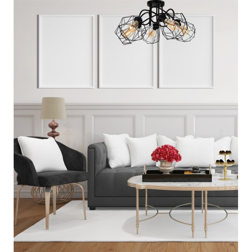 Lustre monté en surface DIAMENT 5xE27/60W/230V