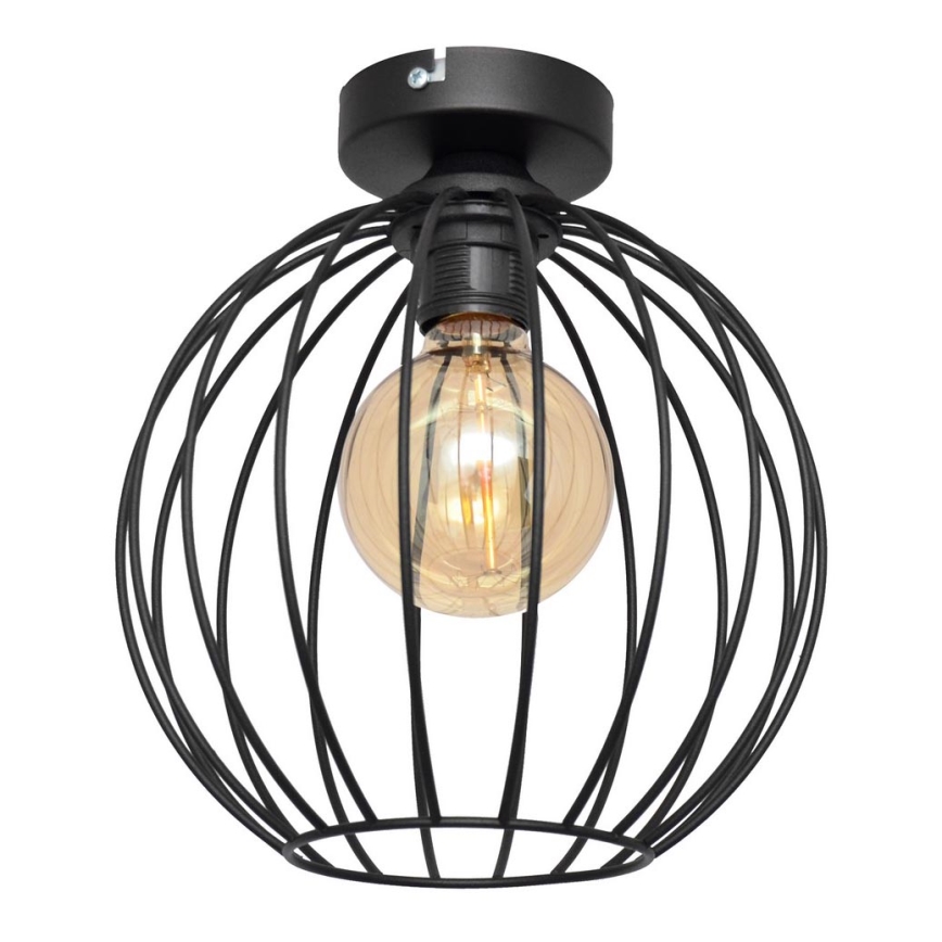 Lustre monté en surface MERCURE 1xE27/15W/230V d. 24 cm noir