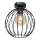 Lustre monté en surface MERCURE 1xE27/15W/230V d. 24 cm noir