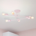 Lustre plafonnier CAMBRIDGE 6xE27/15W/230V rose