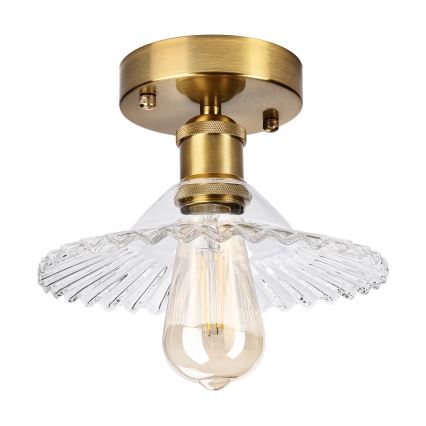 Lustre plafonnier TRISH 1xE27/15W/230V doré/transparent