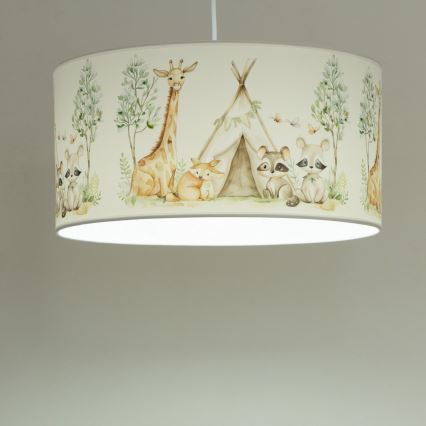 Lustre pour chambre d'enfant KIDS ROOM 1xE27/60W/230V, Ø 40 cm, motifs animaux
