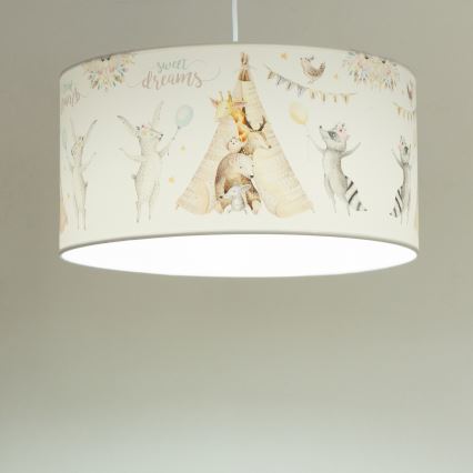Lustre pour enfant KIDS ROOM 1xE27/60W/230V Ø 40 cm à motifs d'animaux
