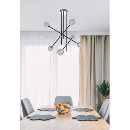 Lustre sur barre PAKSOS 6xG9/5W/230V noir