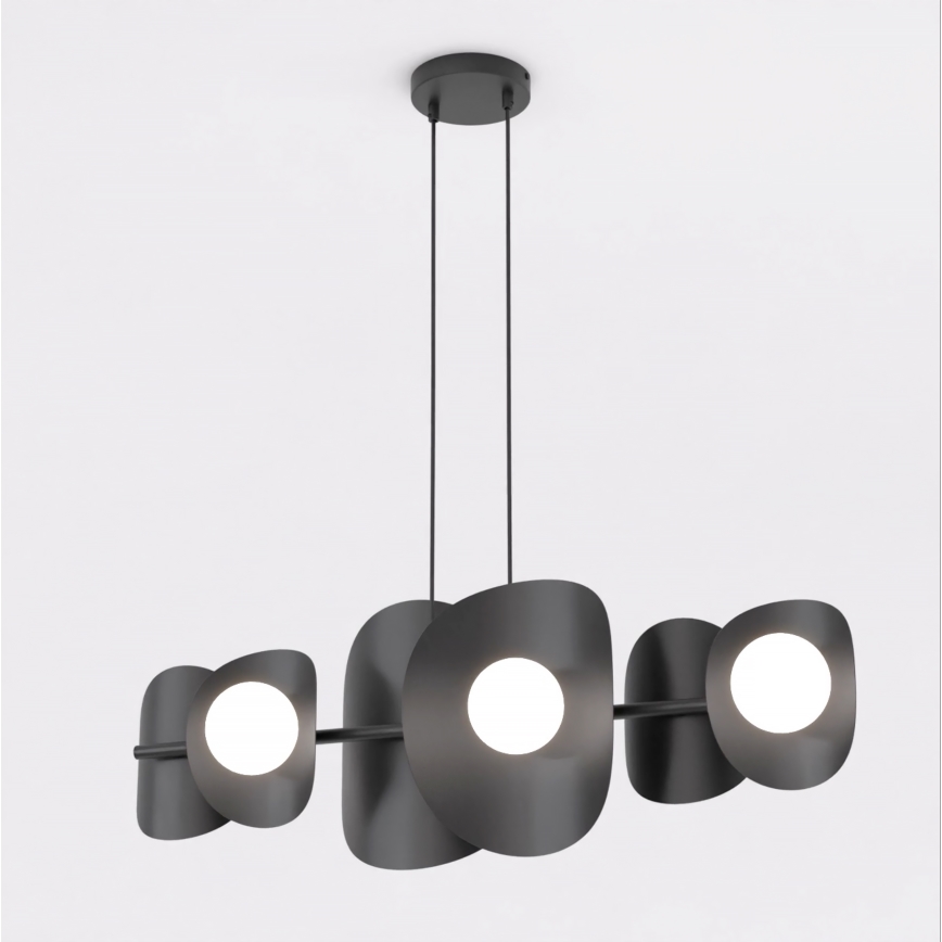 Lustre sur câble ELEMENTI 6xG9/8W/230V noir