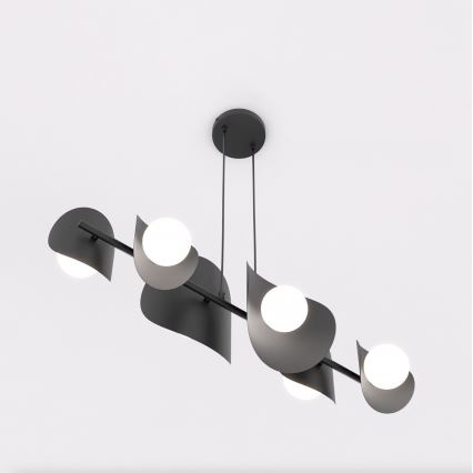 Lustre sur câble ELEMENTI 6xG9/8W/230V noir