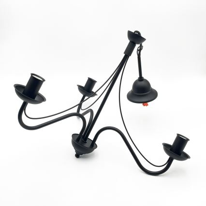 Lustre sur chaîne ANTON 3xE14/15W/230V, noir