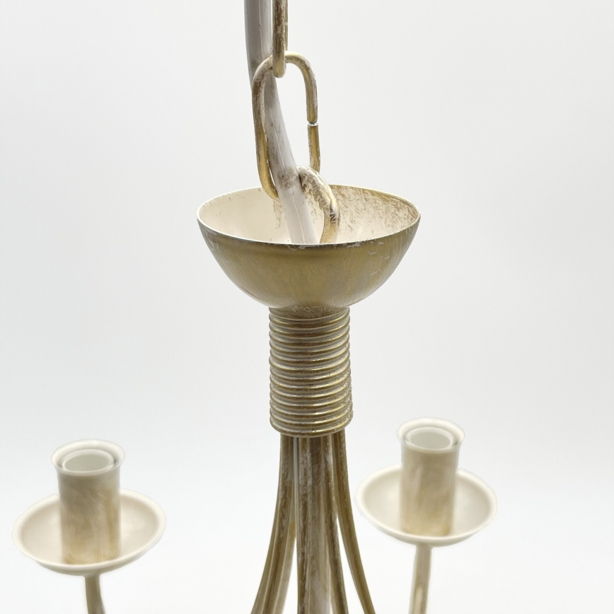 Lustre sur chaîne ANTON 8xE14/60W/230V, patine blanche