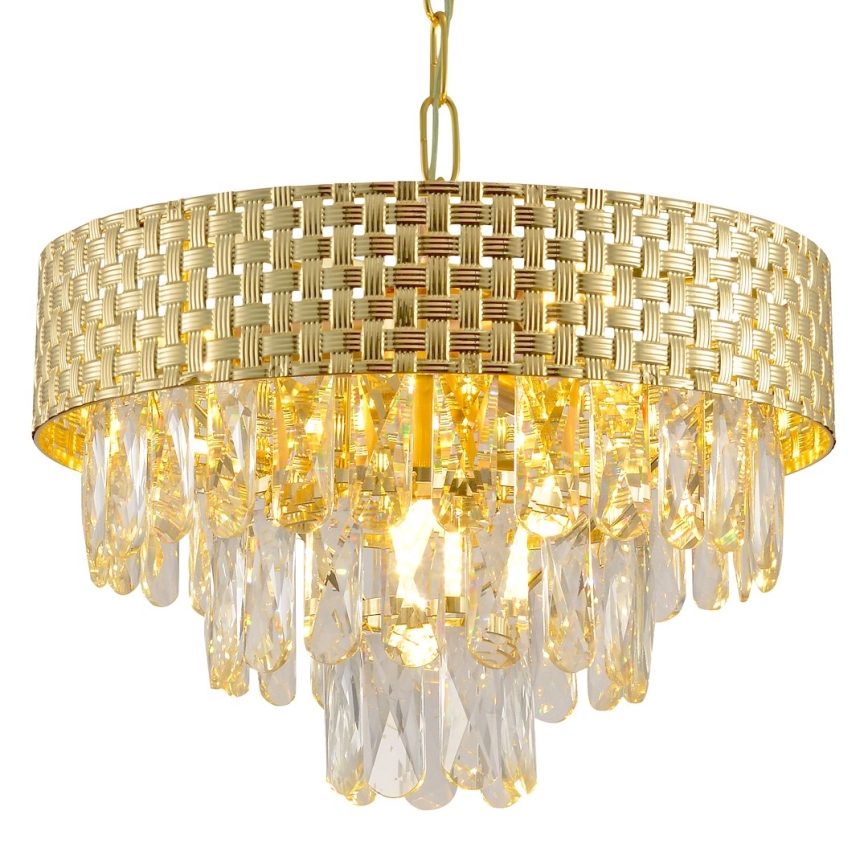 Lustre sur chaîne CHARLIZE 4xE14/10W/230V doré