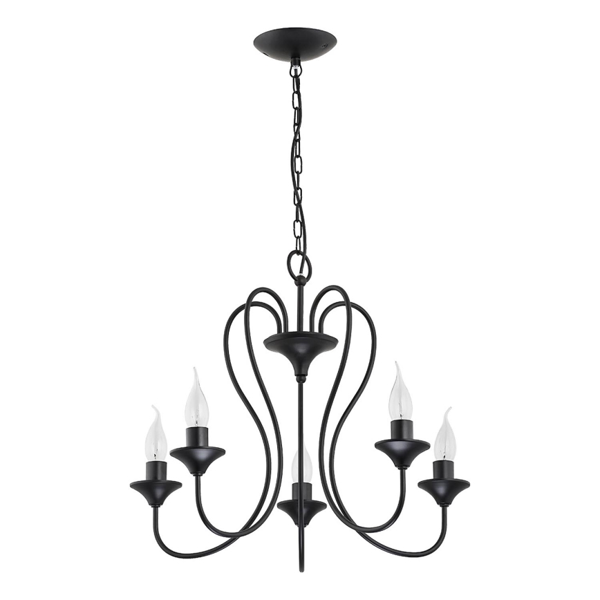 Lustre sur chaîne UNITY 5xE14/10W/230V noir