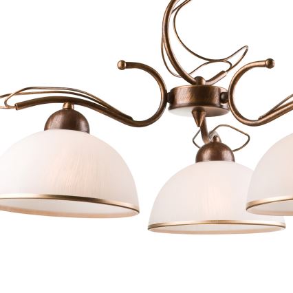 Lustre sur tige COBRA 3xE27/60W/230V bronze/patiné