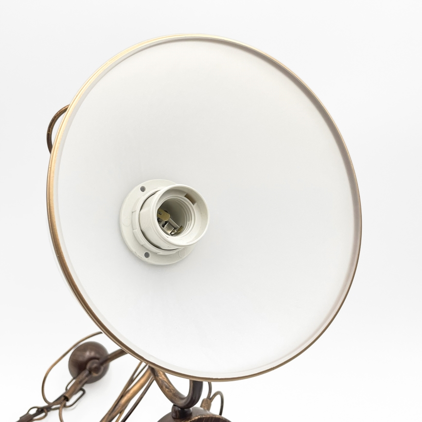 Lustre sur tige COBRA 3xE27/60W/230V bronze/patiné