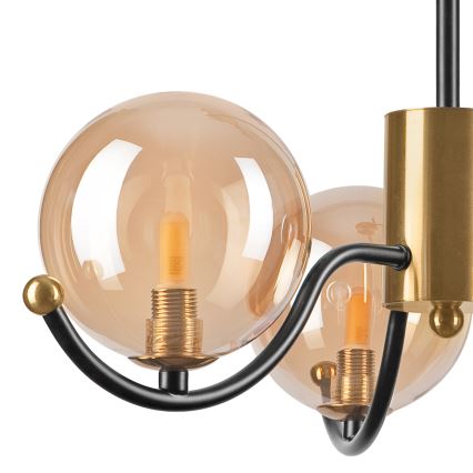 Lustre sur tige GEORGIA 3xG9/5W/230V doré/beige fumé