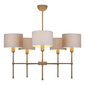 Lustre sur tige MADELA 5xE14/40W/230V blanc/beige