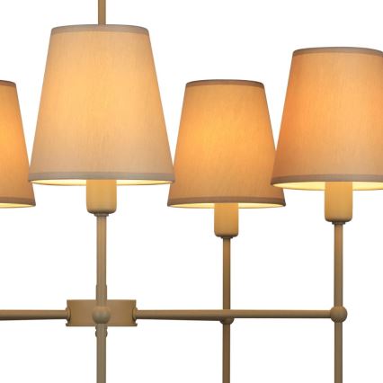 Lustre sur tige MADELA 5xE14/40W/230V blanc/beige