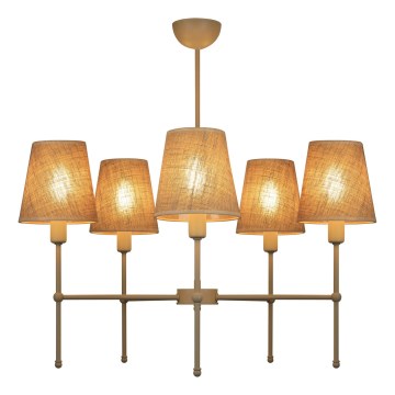 Lustre sur tige MADELA 5xE14/40W/230V jute/beige
