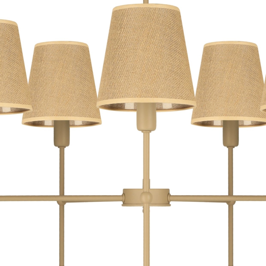 Lustre sur tige MADELA 5xE14/40W/230V jute/beige