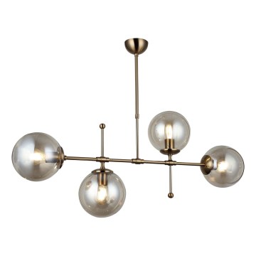 Lustre sur tige POLINO 4xE27/40W/230V, finition bronze