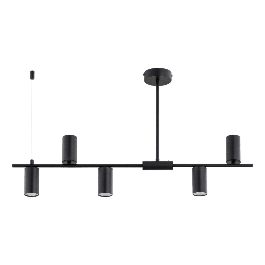 Lustre sur tige URANOS 5xGU10/10W/230V noir