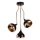 Lustre sur tige YILDO 3xE27/40W/230V noir/cuivre