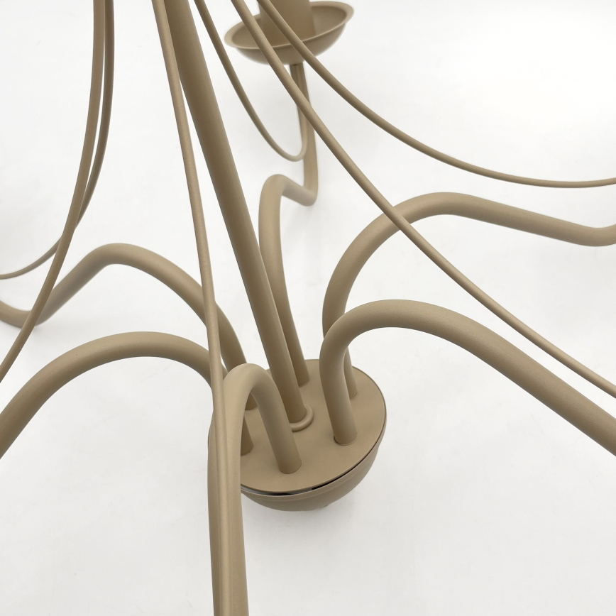 Lustre suspendu à chaîne ANTON 6xE14/60W/230V beige