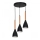 Lustre suspendu par câble MUZA 3xE27/60W/230V, rond