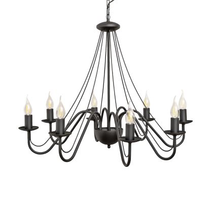 Lustre suspendu sur chaîne MALBO 8xE14/10W/230V noir