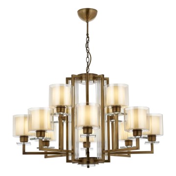 Lustre suspendu sur chaîne VARANA 12xE27/40W/230V bronze