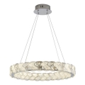 LUXERA 46156 - Lampadario a sospensione con cavo LARUNA LED/38W/230V 4000K cromo opaco