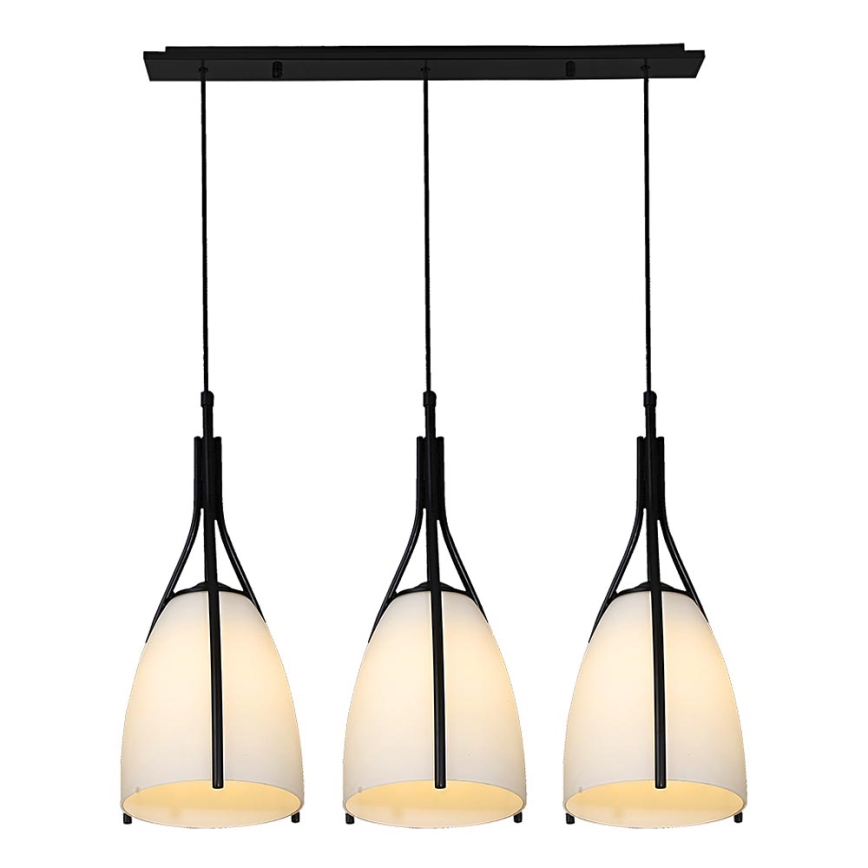 Luxera 61302 - Lampadario a sospensione con filo ZORZO 3xE27/60W/230V