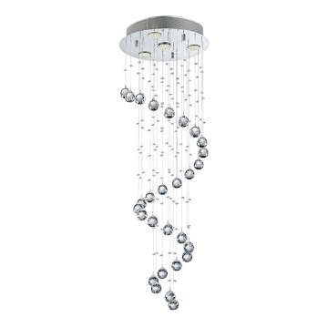LUXERA 62410 - Lampadario fisso di cristallo COIL 4xGU10/50W/230V