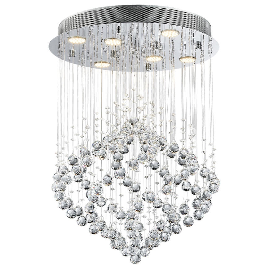 Luxera 62412 - Lampadario fisso di cristallo CHESTER 6xGU10/50W/230V