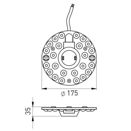 Magnetisches LED-Modul LED/24W/230V d 17,5 cm 2700/3000/4000/5000/6500K