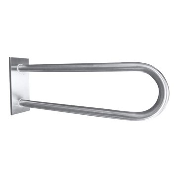 Maniglia di supporto 10x25 cm in acciaio inox, finitura argento
