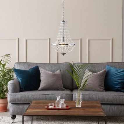 Marpzlöjd 104889 - Lampadario di cristallo dimmerabile da bagno GRÄNSÖ 1xE27/60W/230V