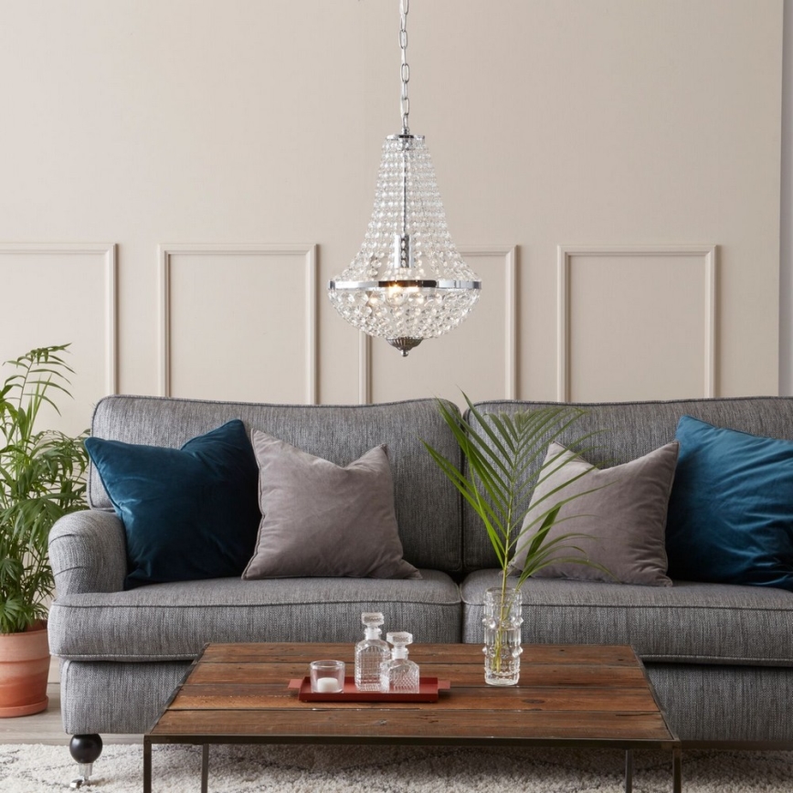 Marpzlöjd 104889 - Lampadario di cristallo dimmerabile da bagno GRÄNSÖ 1xE27/60W/230V