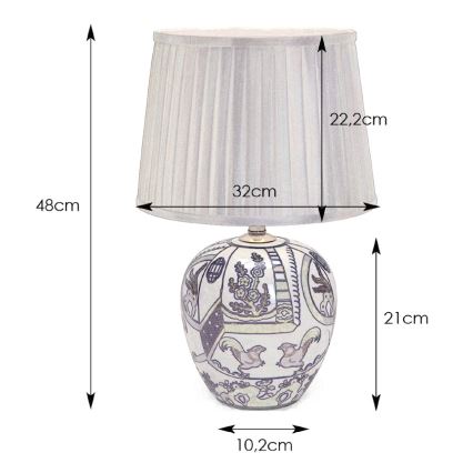 Markslöjd 105000 - Lampe de table GÖTEBORG 1xE27/60W/230V