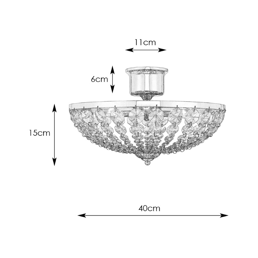 Markslöjd 105316 - Plafonnier GRÄNSÖ 3xE14/40W/230V