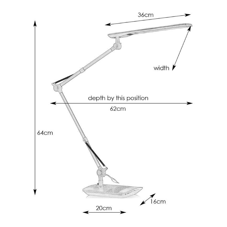 Markslöjd 105683 - LED Tischlampe STUDY LED/5W/230V
