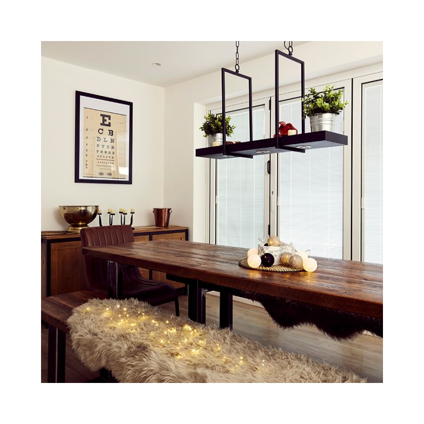 Marpzlöjd 105780 - Lampadario LED dimmerabile con catena TRAY 3xLED/3W/230V nero