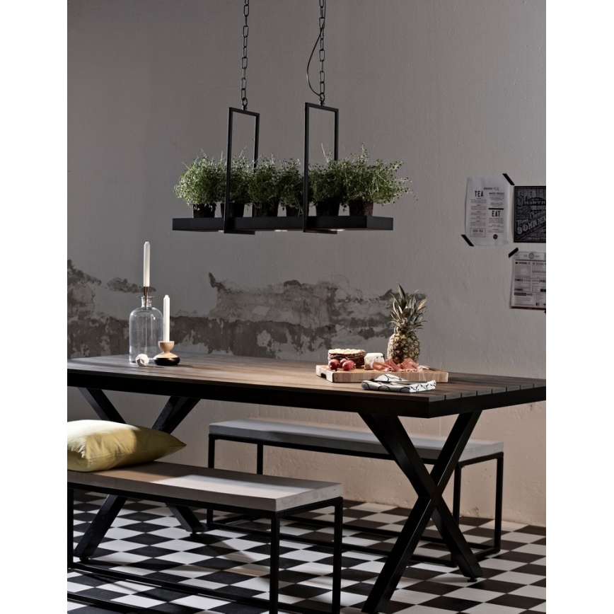 Markslöjd 105780 - Suspension LED à intensité modulable avec chaîne TRAY 3xLED/3W/230V noir