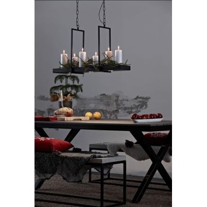 Markslöjd 105780 - Suspension LED à intensité modulable avec chaîne TRAY 3xLED/3W/230V noir