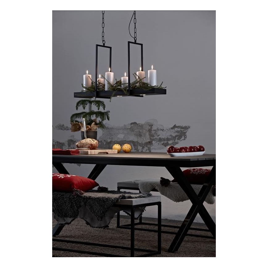 Markslöjd 105780 - Suspension LED à intensité modulable avec chaîne TRAY 3xLED/3W/230V noir