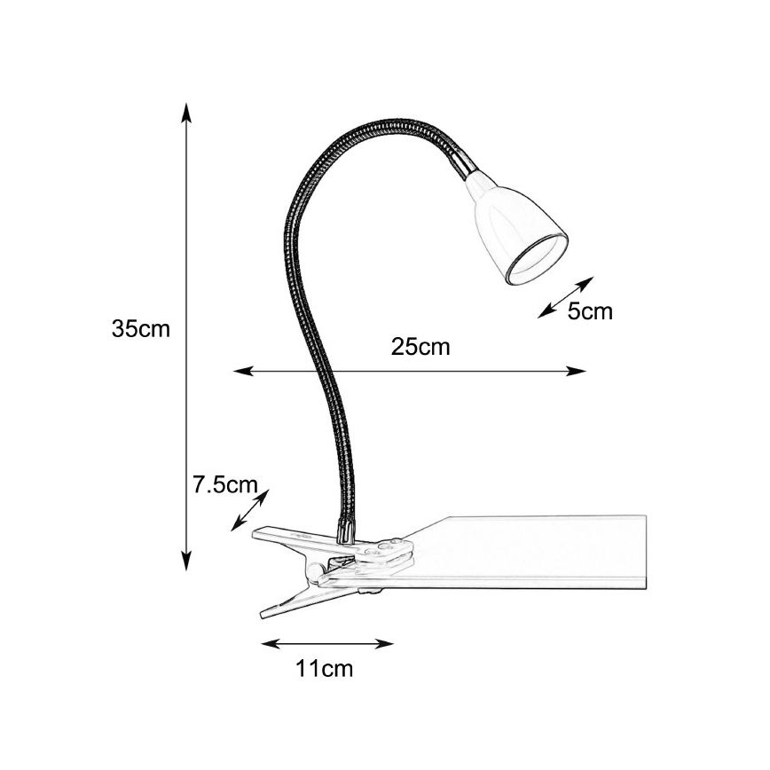 Markslöjd 106091 - Lampada da tavolo LED con morsetto TULIP LED/3W/230V bianca