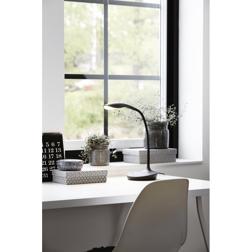 Markslöjd 106094 - Lampada da tavolo LED dimmerabile con USB SWAN LED/4,6W/230V